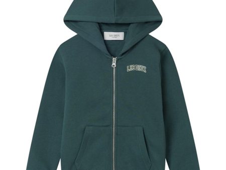 Les Deux Kids Pine Green Dark Sand Blake Glidelås Hoodie on Sale