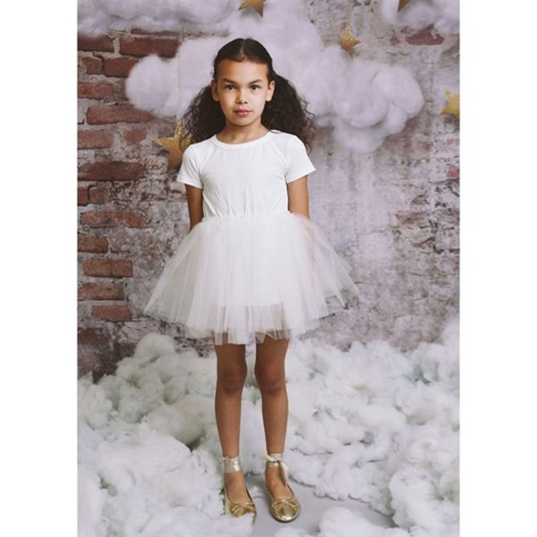 Dolly by Le Petit Tom Tutully T-Shirt Tutu Kjole White Hot on Sale