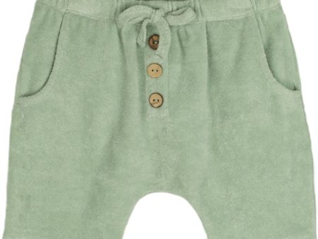 Fliink Dusty Green Teddy Shorts Online Sale