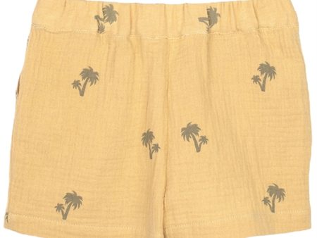 Fliink Almond Buff Aop Elmo Shorts For Cheap