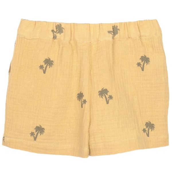 Fliink Almond Buff Aop Elmo Shorts For Cheap