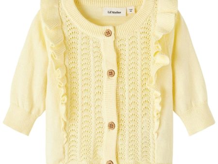 Lil Atelier Double Cream Hija Strikk Cardigan For Cheap