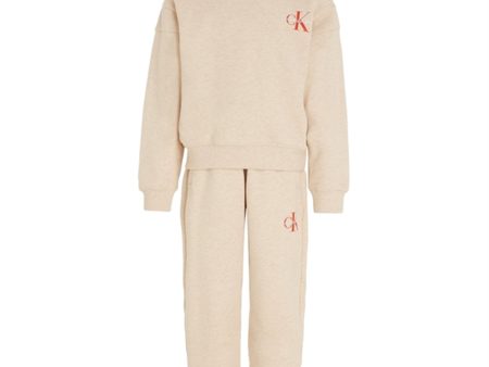 Calvin Klein Monogram Small Joggedress Heather Beige Hot on Sale