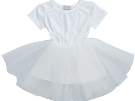 Dolly by Le Petit Tom Tutully T-Shirt Tutu Kjole White Hot on Sale