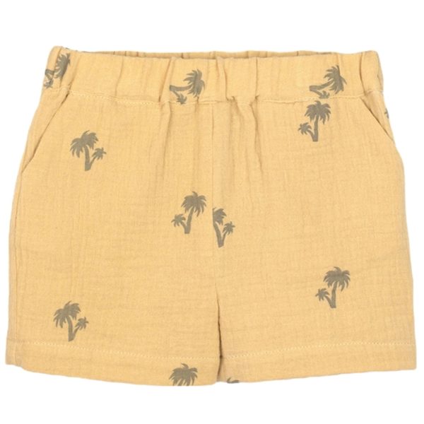 Fliink Almond Buff Aop Elmo Shorts For Cheap