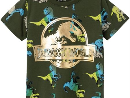 Name it Rifle Green Julle Jurassic T-Shirt For Cheap