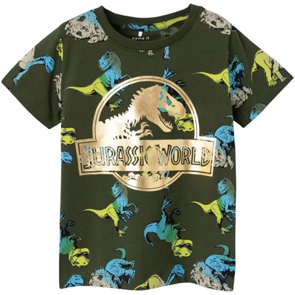 Name it Rifle Green Julle Jurassic T-Shirt For Cheap