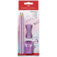 Faber-Castell Sparkle 2 Blyanter, Viskelær, Blyantspisser - Lilla Online now