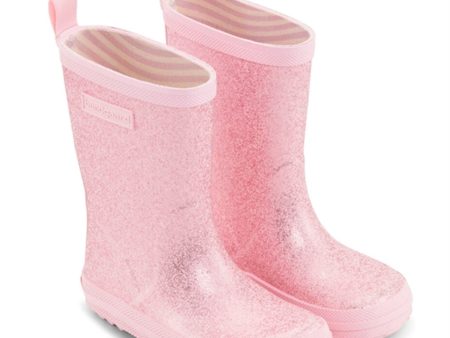 Bundgaard Charly High Gummistøvle Rose Sparkle Cheap