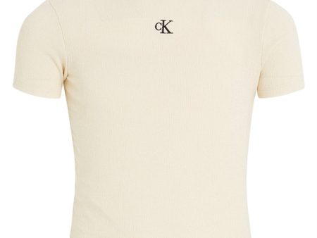 Calvin Klein Light Crinkle T-Shirt Whitecap Gray Sale