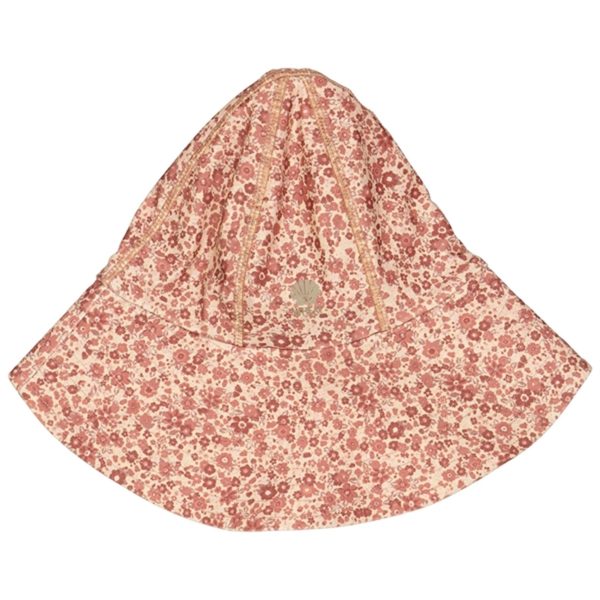 Wheat Red Flower Meadow UV Solhatt Hot on Sale