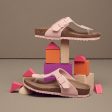 Birkenstock Gizeh Kids TEX Canvas Soft Pink Sandal Discount