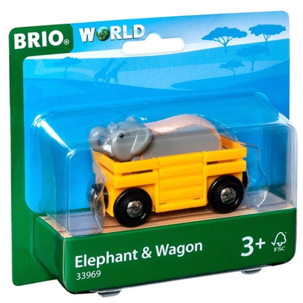 BRIO® Vogn m. Elefant Discount