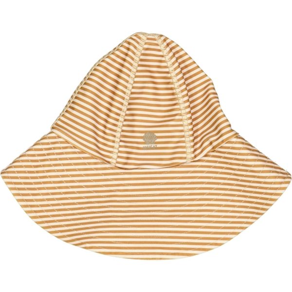 Wheat Golden Green Stripe UV Solhatt Hot on Sale