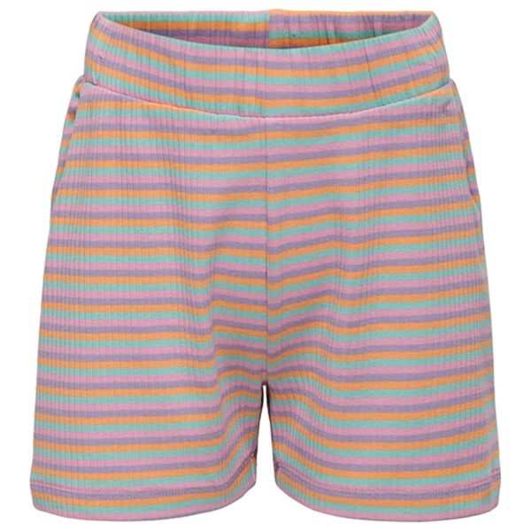 Kids ONLY Purple Rose Amelia Multistripe Shorts For Sale