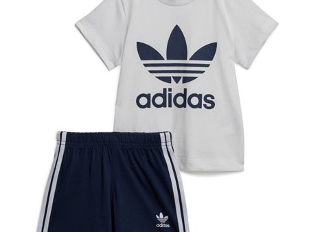 adidas Originals Night Indigo   White Shorts Tee Sett Sale