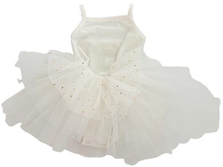 Dolly by Le Petit Tom Velvet Leotard With Tulle Tutu Kjole Off White Online