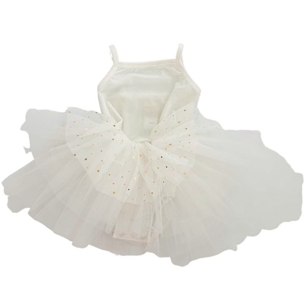 Dolly by Le Petit Tom Velvet Leotard With Tulle Tutu Kjole Off White Online