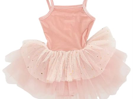 Dolly by Le Petit Tom Velvet Leotard With Tulle Tutu Kjole Ballet Pink Discount