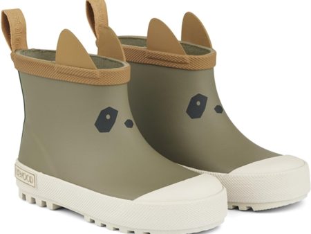 Liewood Tekla Gummistøvler Panda Khaki Mix Online Hot Sale