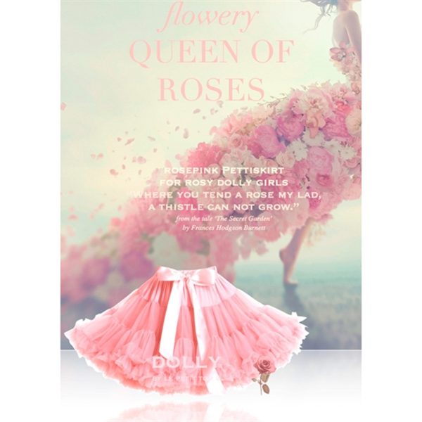 Dolly By Le Petit Tom Petttiskirt Queen Of Roses Skjørt Rose Pink Cheap