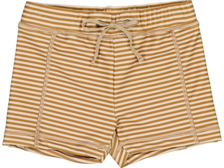 Wheat Golden Green Stripe Ulrik Badebukser Hot on Sale