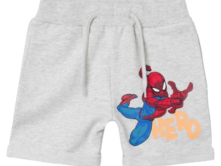 Name it Light Grey Melange Maubin Spiderman Sweat Shorts Supply