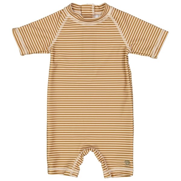 Wheat Golden Green Stripe Cas Badedrakt on Sale