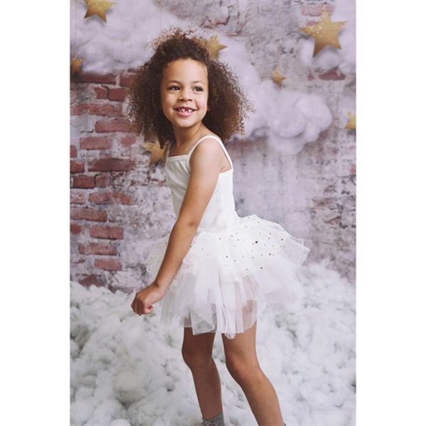 Dolly by Le Petit Tom Velvet Leotard With Tulle Tutu Kjole Off White Online