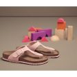 Birkenstock Gizeh Kids TEX Canvas Soft Pink Sandal Discount