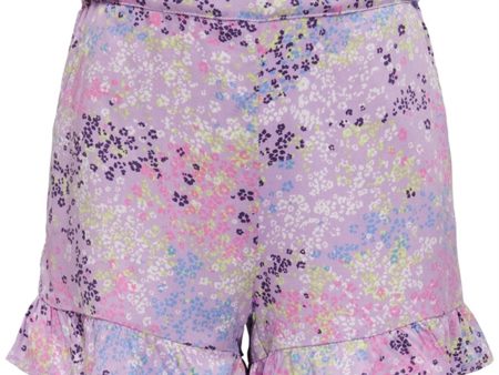 Kids ONLY Purple Rose w. Wild Ditsy Anna Frill Shorts Cheap