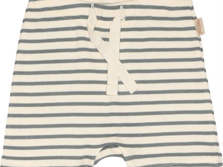 Petit Piao Light Petrol Offwhite Shorts Modal Striped Online Sale