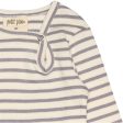 Petit Piao Dusty Lavender Offwhite Body L S Modal Striped Hot on Sale