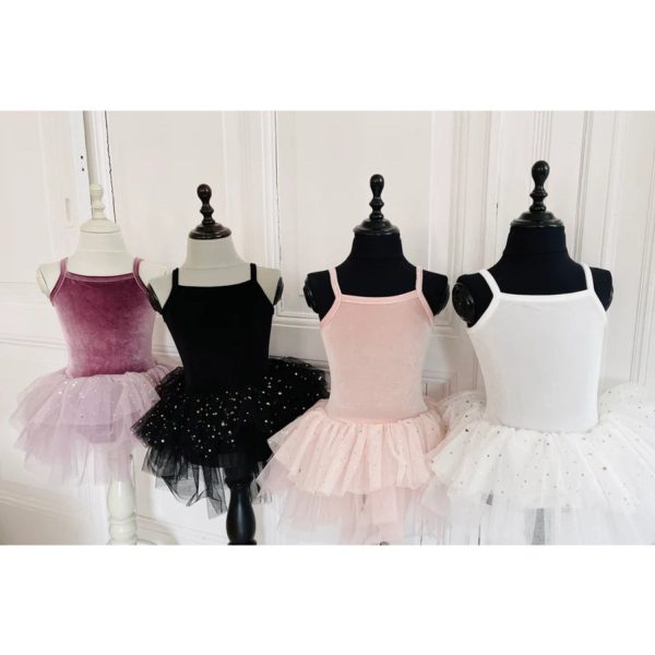 Dolly by Le Petit Tom Velvet Leotard With Tulle Tutu Kjole Dusty Violet Online Sale