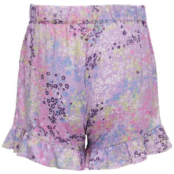 Kids ONLY Purple Rose w. Wild Ditsy Anna Frill Shorts Cheap