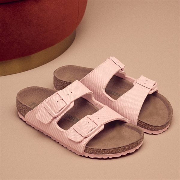 Birkenstock Arizona Kids TEX Canvas Soft Pink Sandal Discount